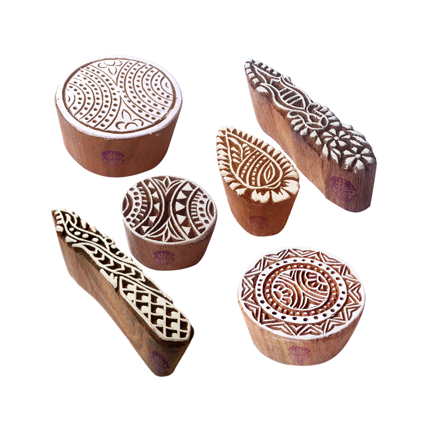 Round Wooden Printing Stamps, Round Printing Stamps 2 inches