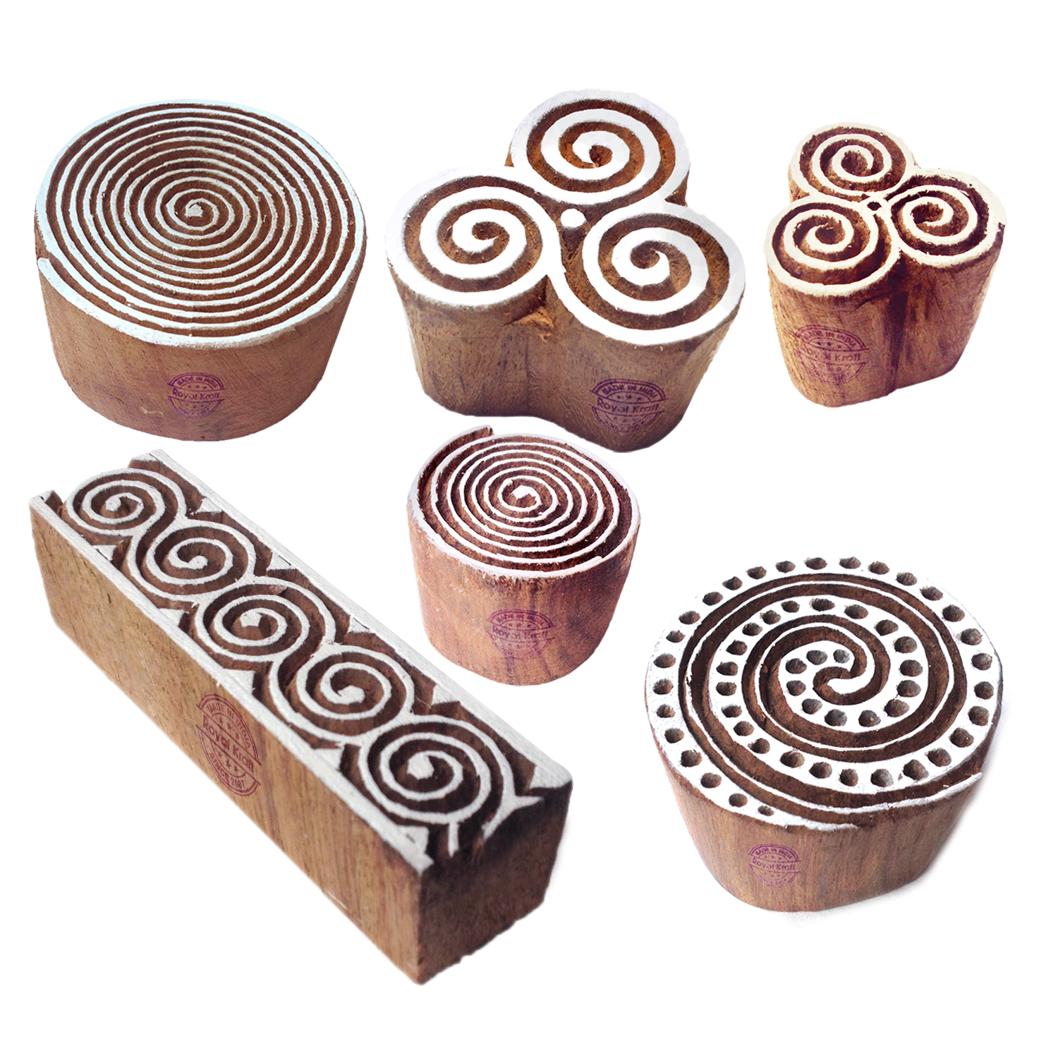 Round Wooden Printing Stamps, Round Printing Stamps 2 inches
