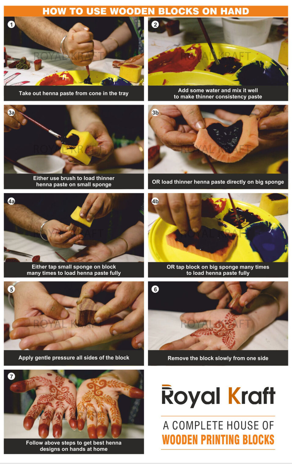 How to make henna mehndi tattoo on hand?