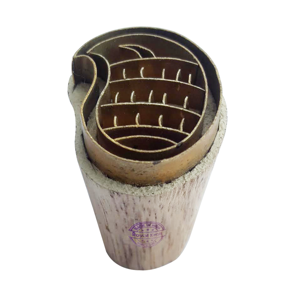 Royal kraft Handcrafted Design Paisley Brass Wooden Block