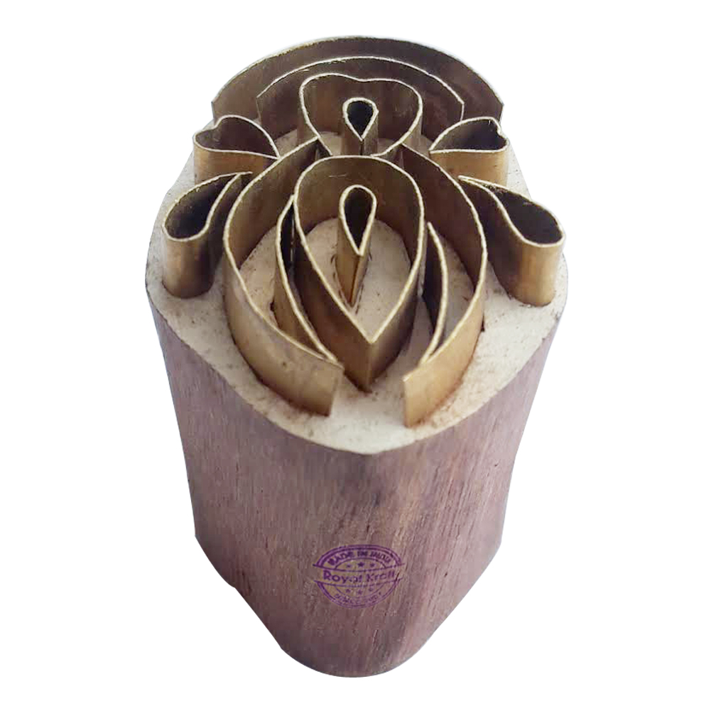 Royal kraft Decorative Pattern Floral Brass Wooden Stamp