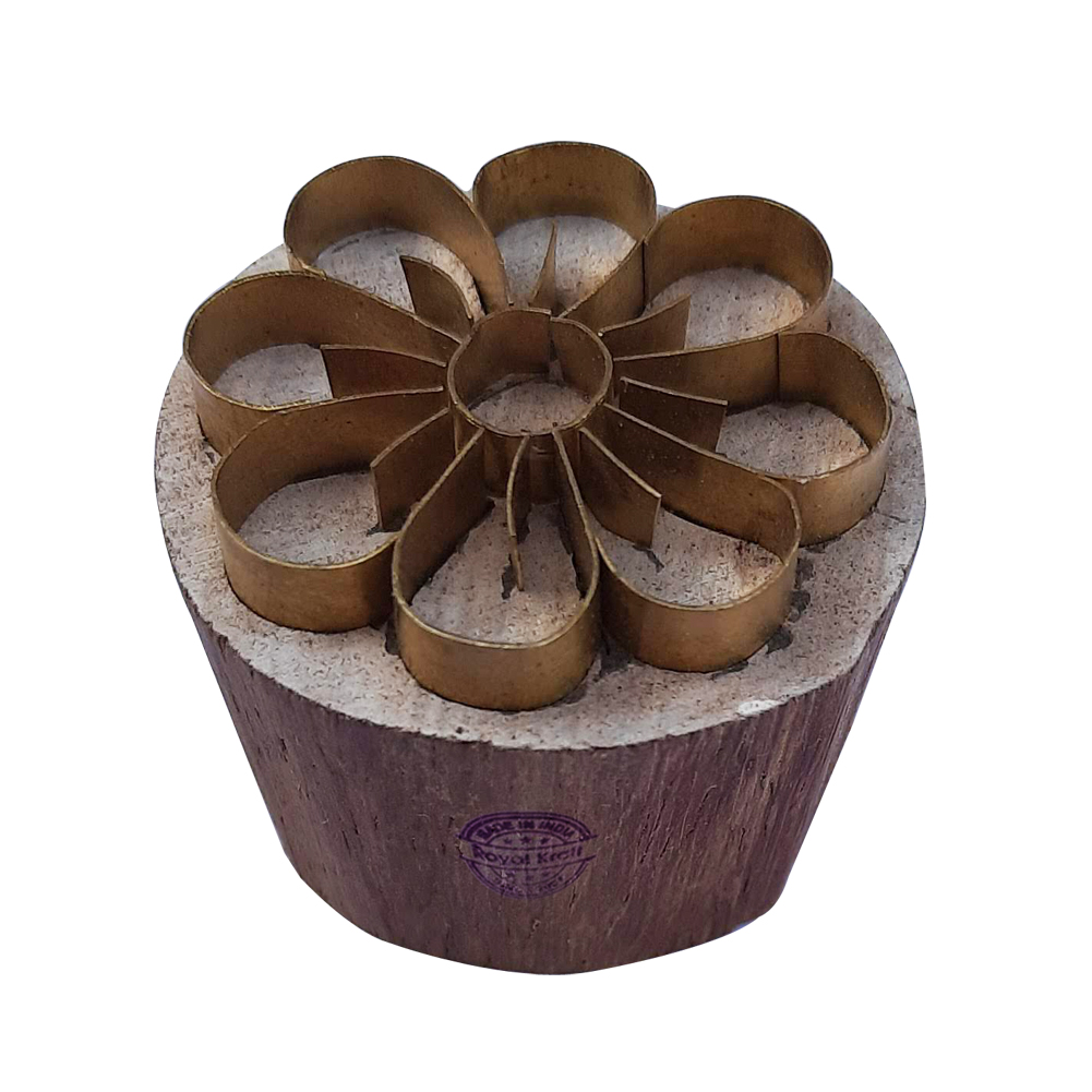 Royal kraft Handcrafted Design Floral Brass print Stamp