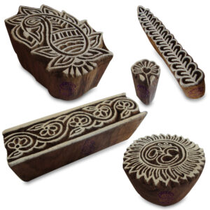 Floral Wooden Stamps - Set