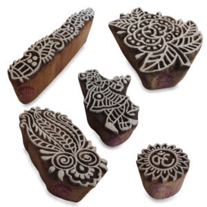 Floral Wooden Stamps - Set