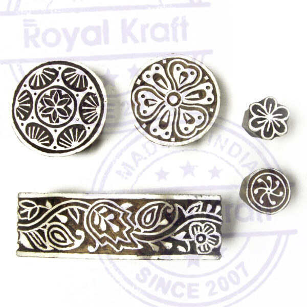 Floral Wooden Stamps - Set