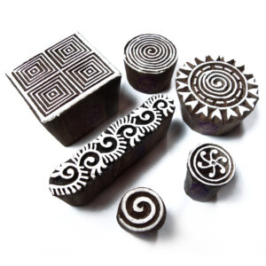 Round Wooden Stamps - Set