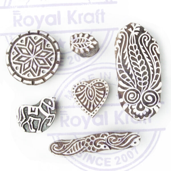 Floral Wooden Stamps - Set