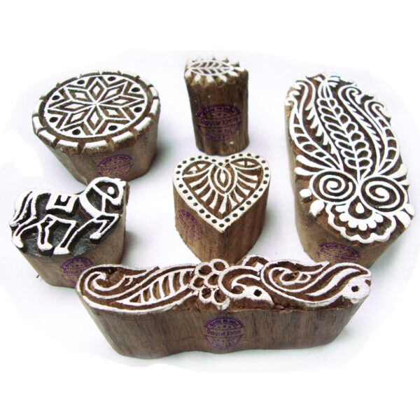 Floral Wooden Stamps - Set
