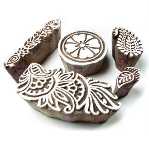 Floral Wooden Stamps - Set