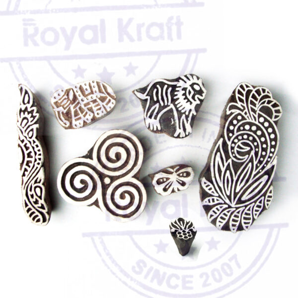 Indian Wooden Stamps - Set