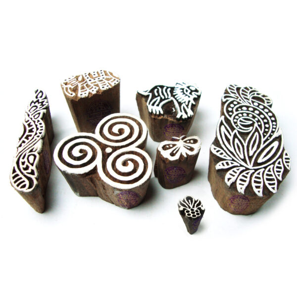 Indian Wooden Stamps - Set