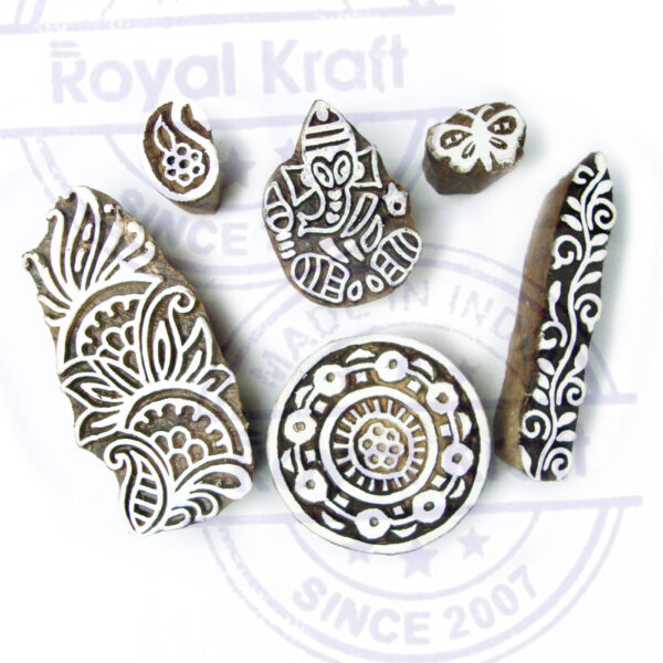 Floral Wooden Stamps - Set