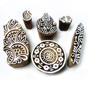 Floral Wooden Stamps - Set