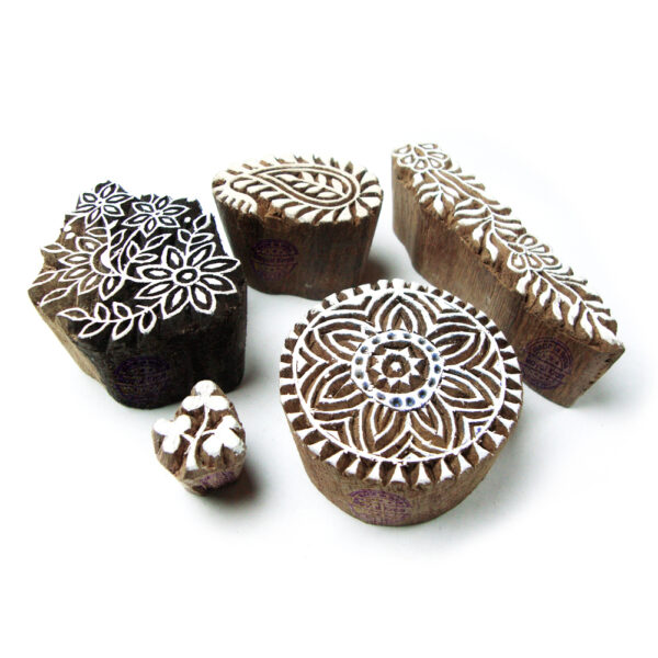 Floral Wooden Stamps - Set
