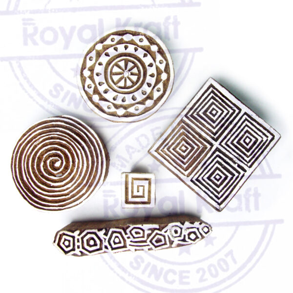 Round Wooden Stamps - Set
