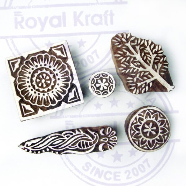 Floral Wooden Stamps - Set