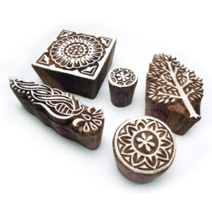 Floral Wooden Stamps - Set