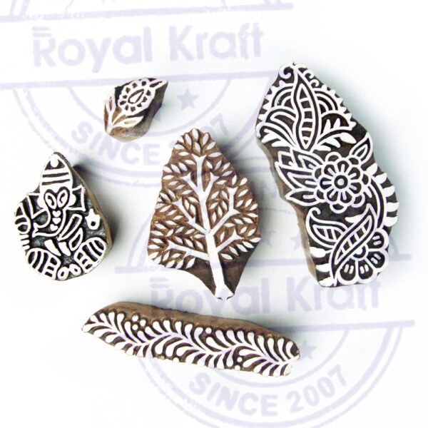 Floral Wooden Stamps - Set