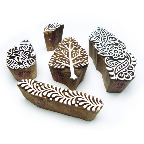Floral Wooden Stamps - Set