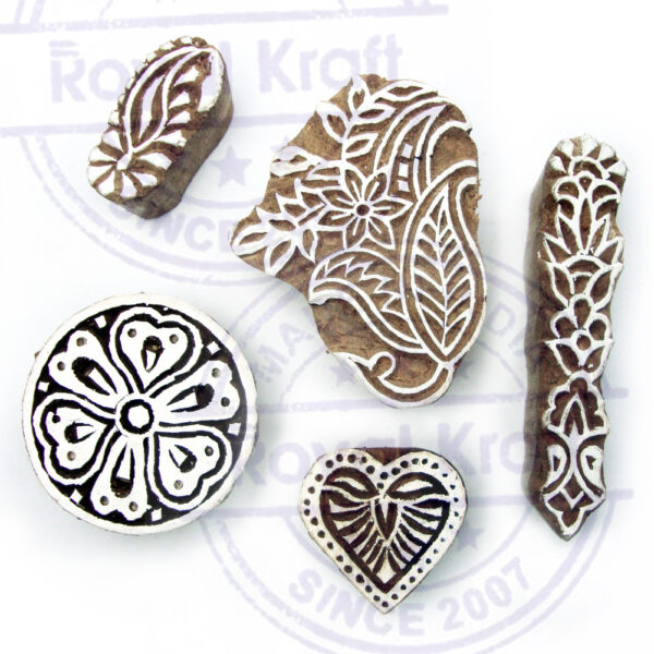 Floral Wooden Stamps - Set