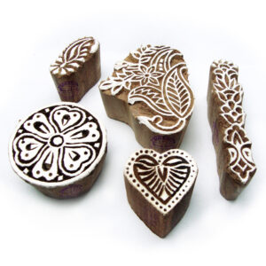 Floral Wooden Stamps - Set