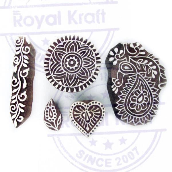 Floral Wooden Stamps - Set