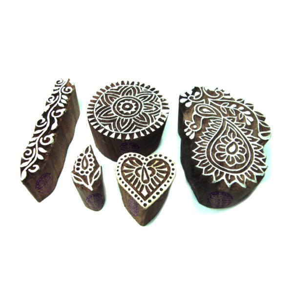 Floral Wooden Stamps - Set