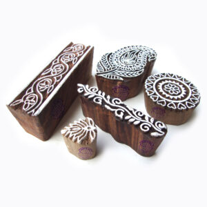 Floral Wooden Stamps - Set