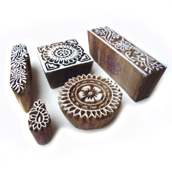 Floral Wooden Stamps - Set