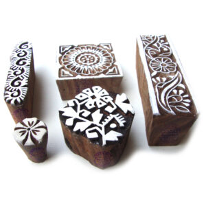 Floral Wooden Stamps - Set