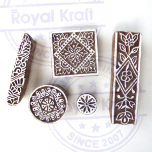Floral Wooden Stamps - Set