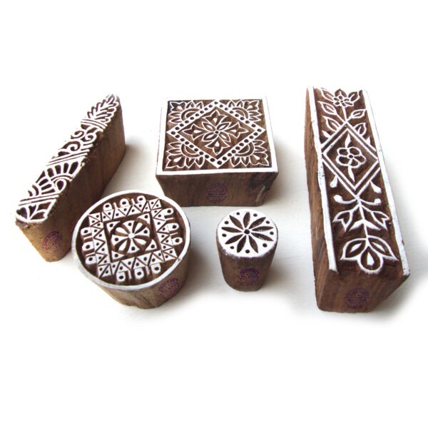 Floral Wooden Stamps - Set