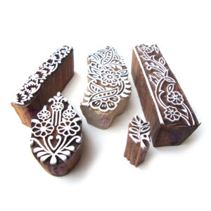 Floral Wooden Stamps - Set