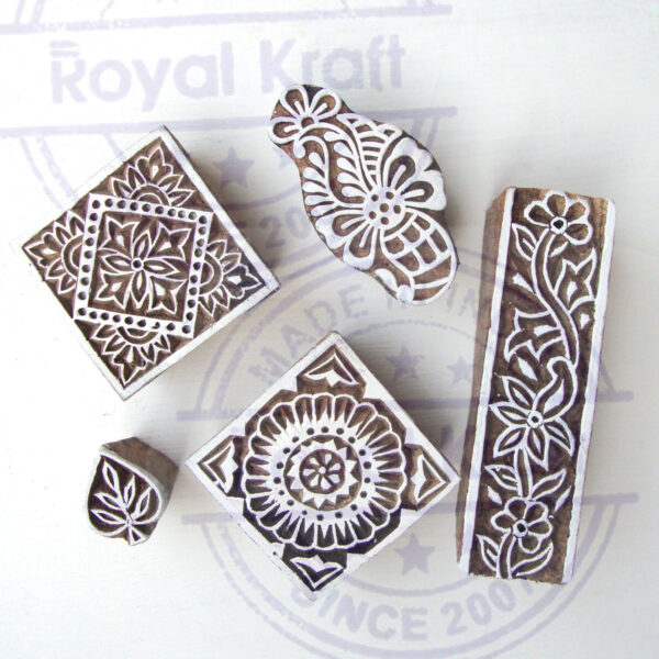 Square Wooden Stamps - Set