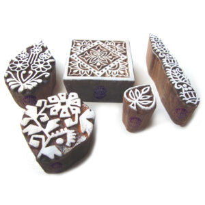 Floral Wooden Stamps - Set