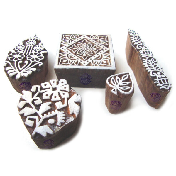 Floral Wooden Stamps - Set