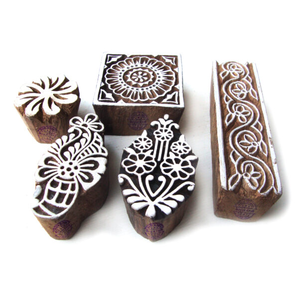 Floral Wooden Stamps - Set