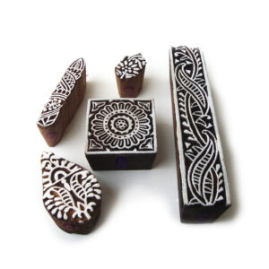 Floral Wooden Stamps - Set