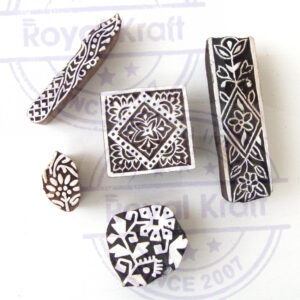 Floral Wooden Stamps - Set