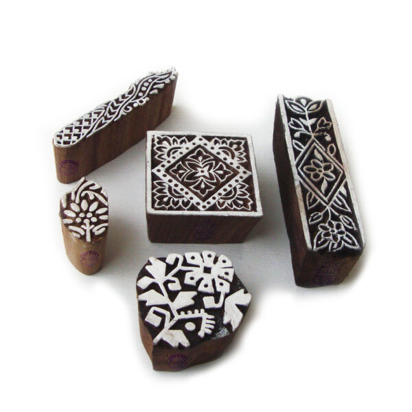 Floral Wooden Stamps - Set