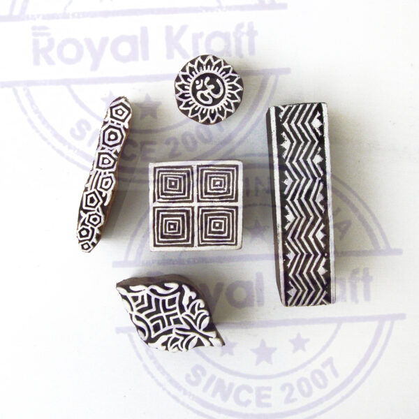 Indian Wooden Stamps - Set