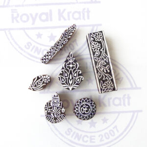 Floral Wooden Stamps - Set