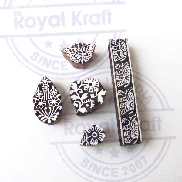 Indian Wooden Stamps - Set