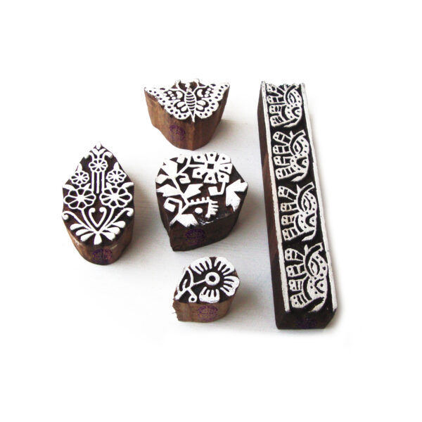 Indian Wooden Stamps - Set