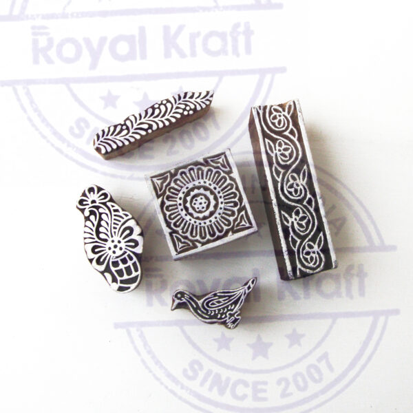 Floral Wooden Stamps - Set