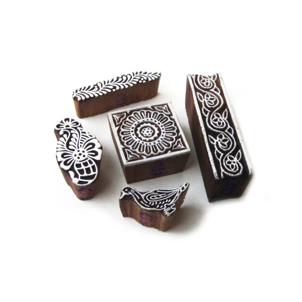 Floral Wooden Stamps - Set