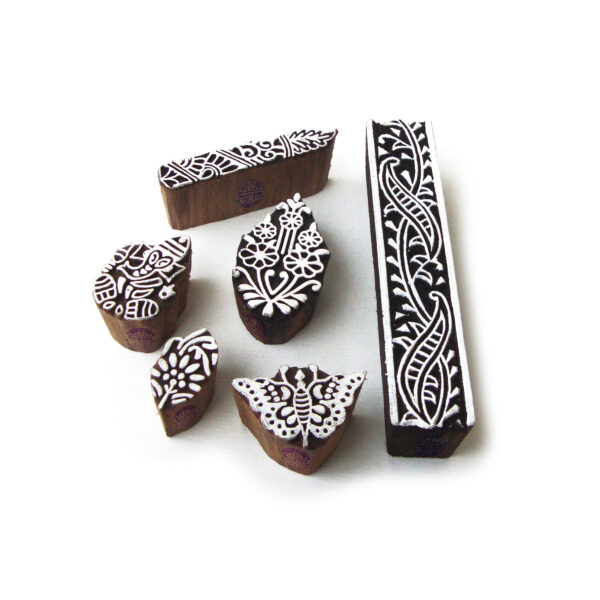 Indian Wooden Stamps - Set