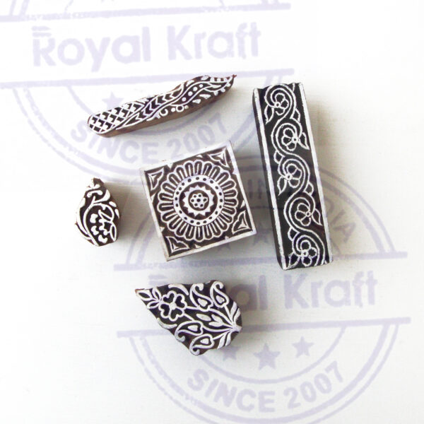 Floral Wooden Stamps - Set