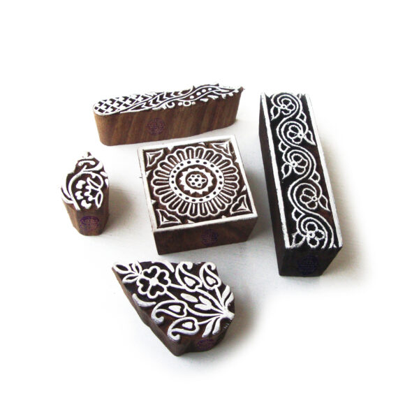 Floral Wooden Stamps - Set
