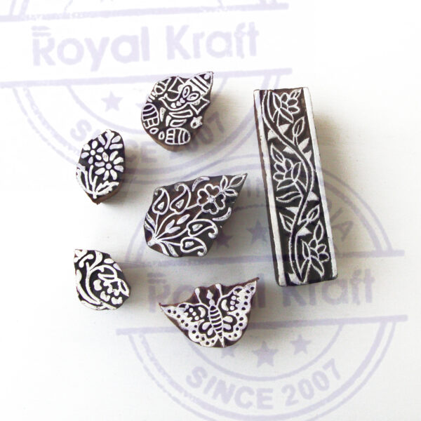 Indian Wooden Stamps - Set